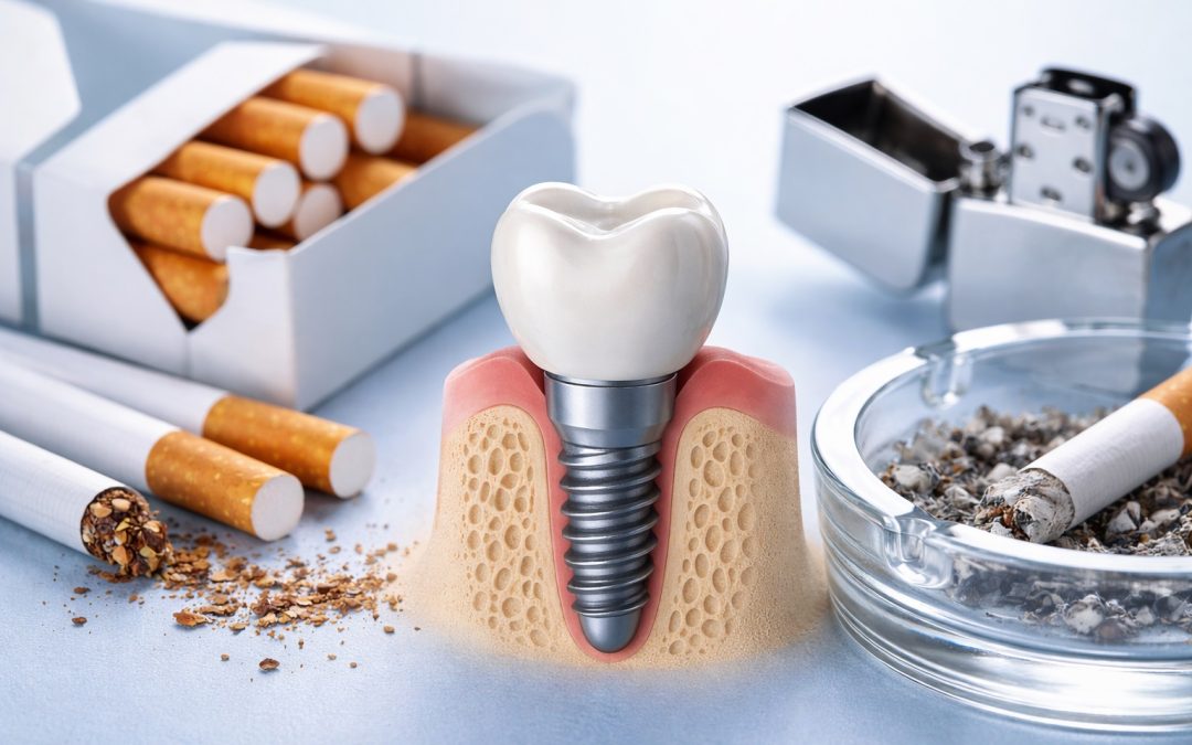 Implantes dentales en fumadores: riesgos reales, cuidados y soluciones